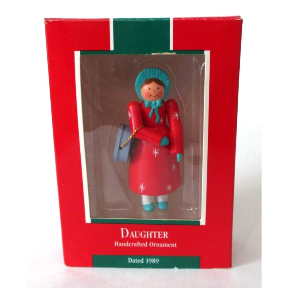 Vintage Hallmark 1989 Daughter Christmas Ornament Holiday Decor